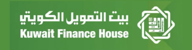  The Kuwait Finance House logo features a stylized building design in green and gold, representing its Islamic banking services.