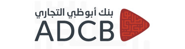  The Abu Dhabi Commercial Bank (ADCB) logo features the acronym "ADCB" in bold font, with a geometric design in blue and red, symbolizing innovative banking solutions.