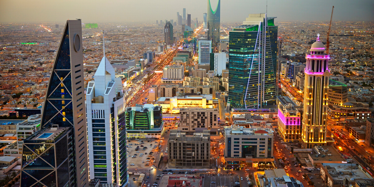 a view from skylines in Dubai 